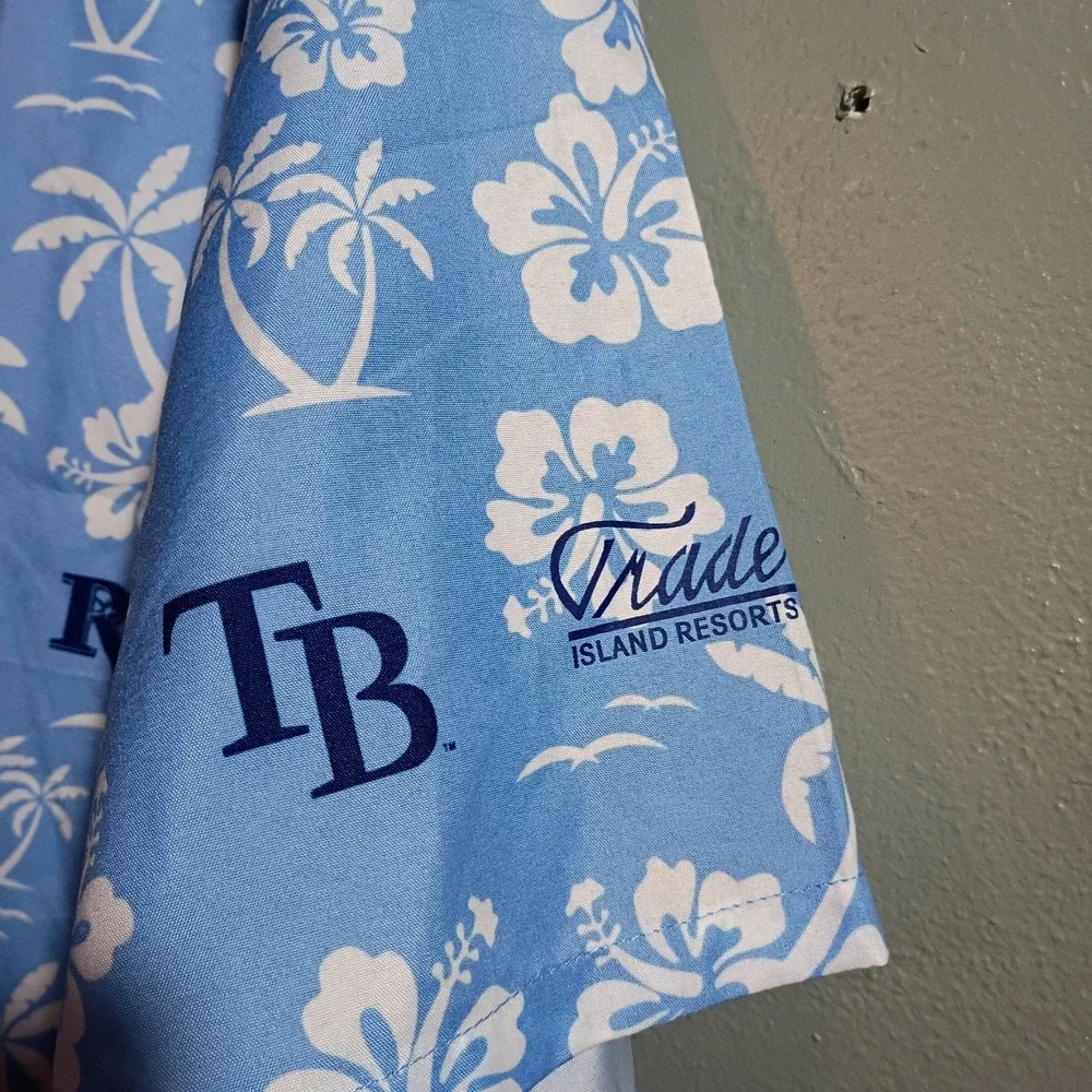 Tampa Bay Devil Rays Hawaiian MLB Baseball Button-down Mens XL #Summer Baseball